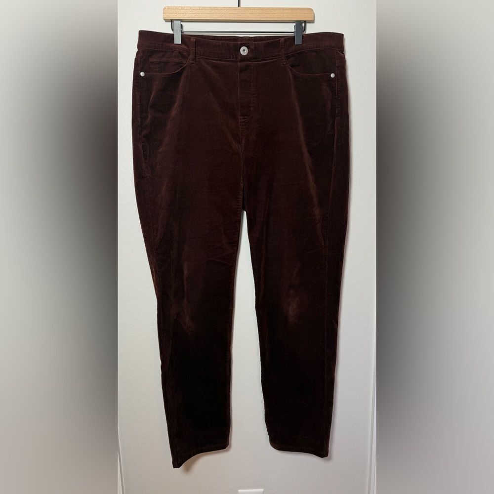 J. Jill Burgundy Corduroy Pants - Size Large TALL